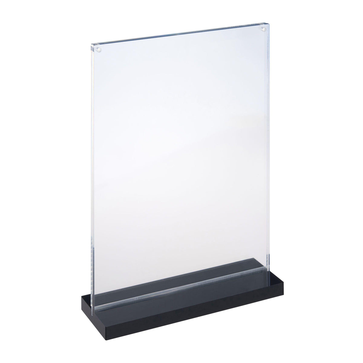 Set 12 pezzi Supporto verticale in plexiglas da banco con base nera Espositore Segnatavolo Ristorante Bar espositore in plexiglas