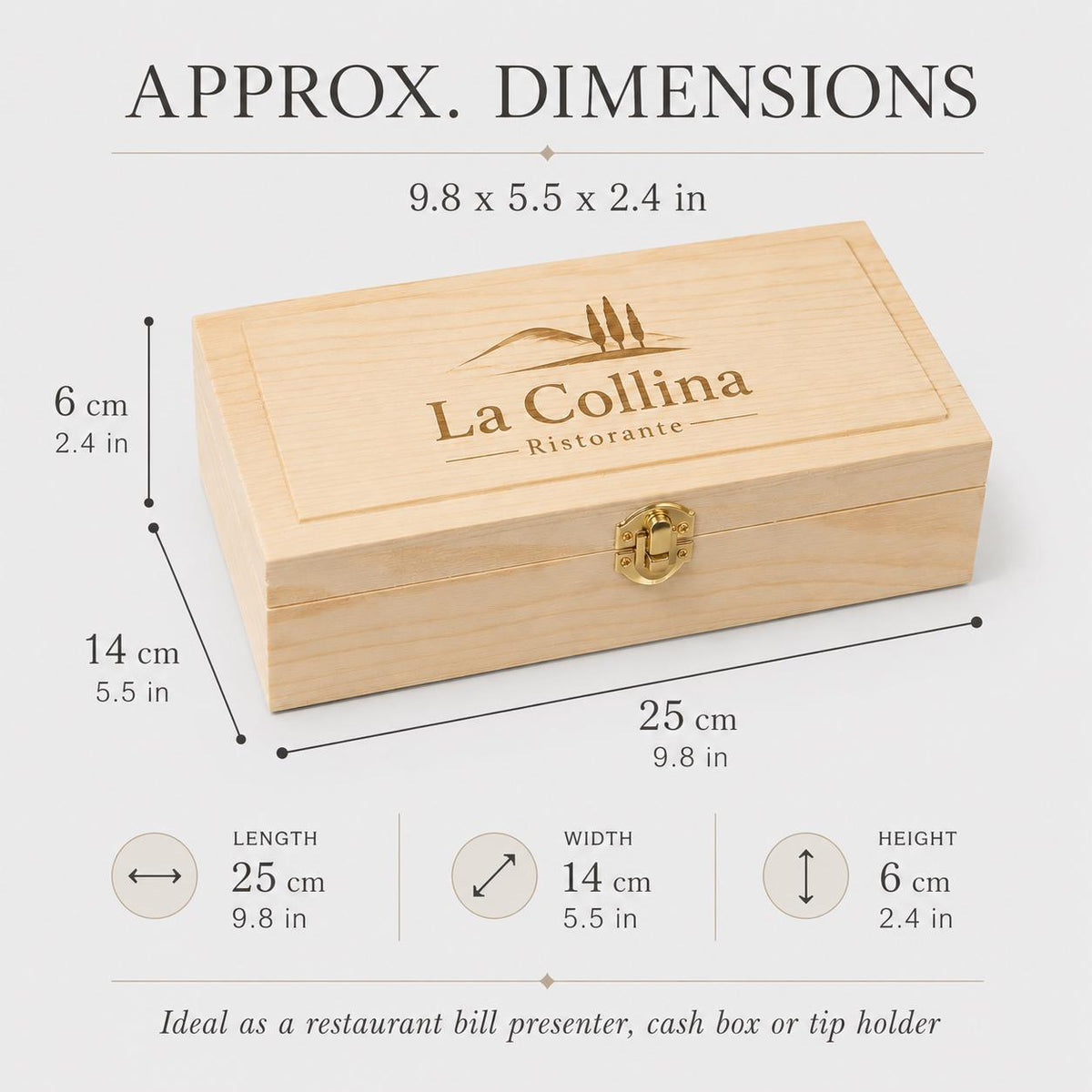 Scatola in Legno Naturale con coperchio ( 24,70 cm x 14,90 cm x 5,90 cm) – Ideale per Fai da Te, Decoupage e Organizer