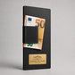 Portaconto personalizzato con incisione laser - Per Caffè, Ristoranti, Bar - 24x10 cm - plexiglas satinato nero - Clip Per Mantenere i fogli