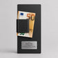 Portaconto personalizzato con incisione laser - Per Caffè, Ristoranti, Bar - 24x10 cm - plexiglas satinato nero - Clip Per Mantenere i fogli
