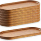 Confezione da 8 vassoi da portata in legno da 29 x 10 cm, piatti ovali in legno, piatti da portata per formaggi, dessert, snack, pane frutta