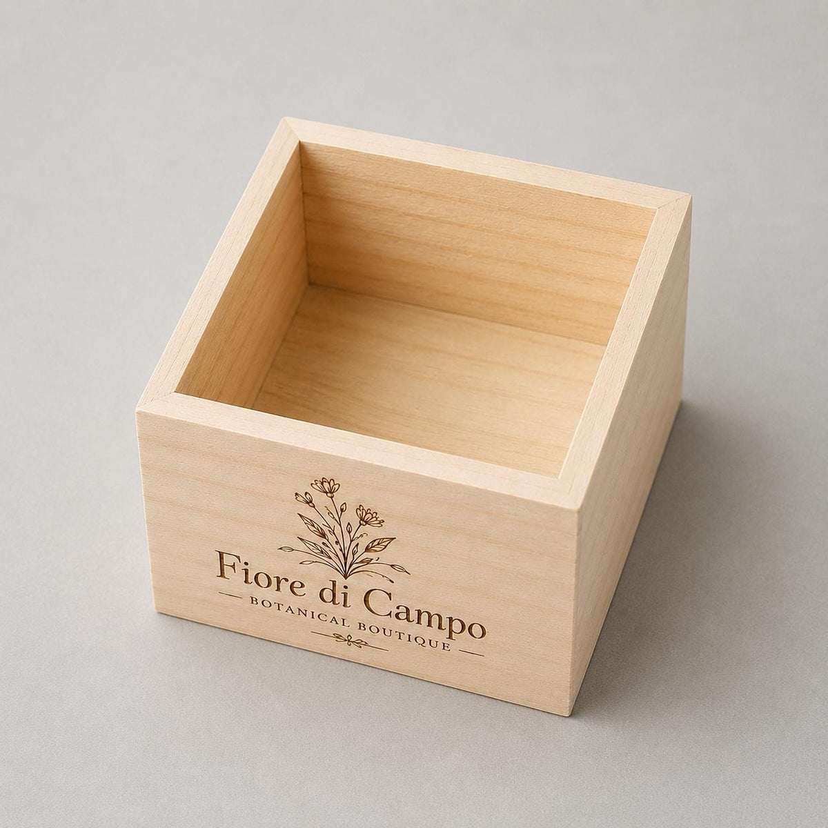 Scatole Portaoggetti Legno Grezzo, 4 Pezzi Piccole Quadrate legno, 8 x 8 x 4 cm Scatole Di Legno Senza Coperchio Organizer, Artigianato