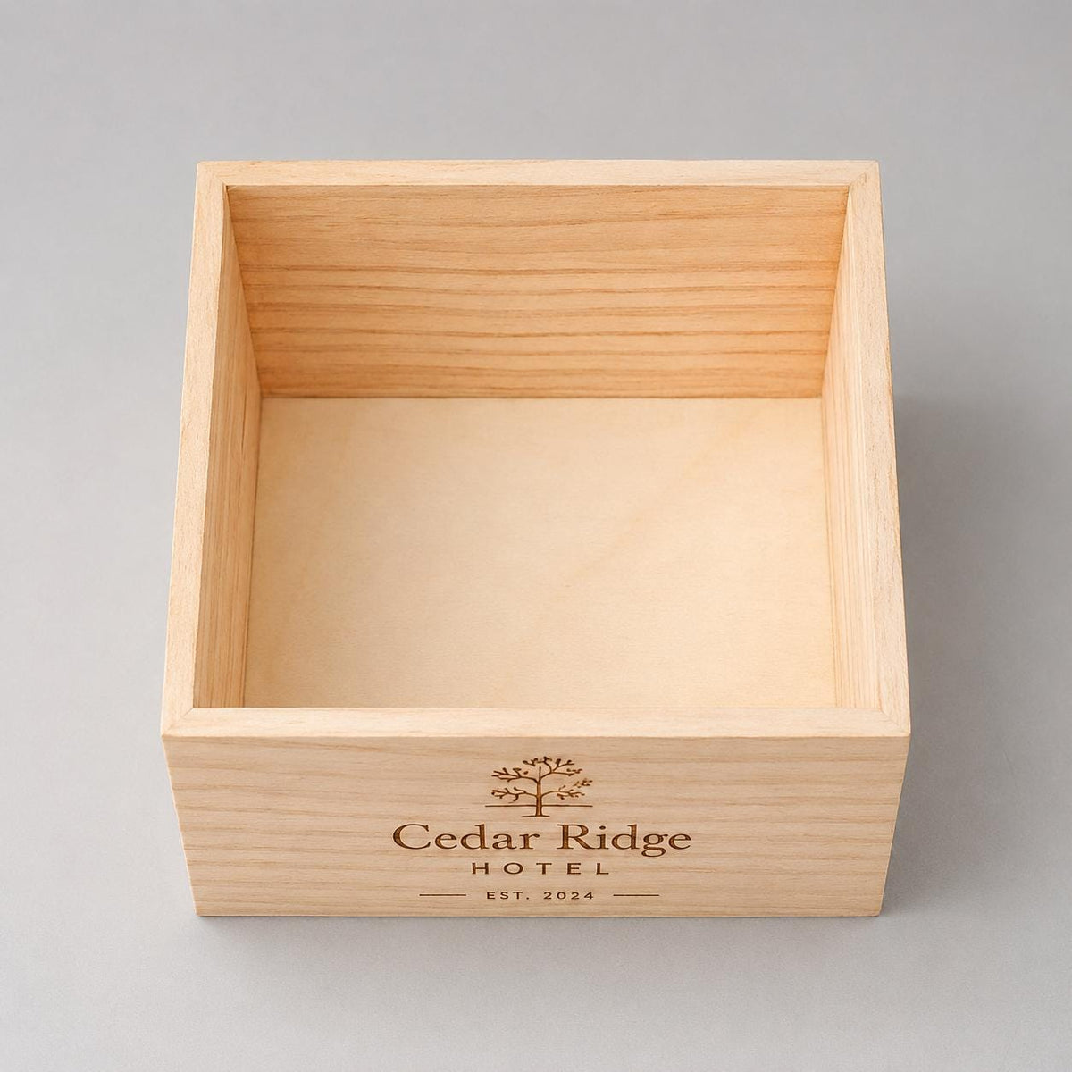 Scatole Portaoggetti Legno Grezzo, 4 Pezzi Piccole legno, 15 x 15 x 6 cm Scatole Di Legno Senza Coperchio Organizer, Artigianato
