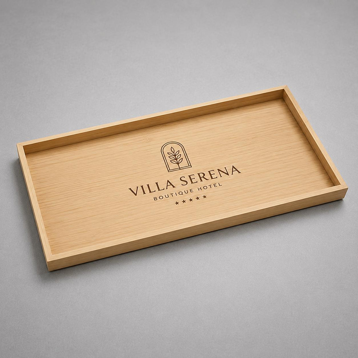 2 vassoi rettangolari in bambù per mangiare bevande, snack, TV, colazione, caffè, feste, bagno 35,1 x 25,9 x 2 cm