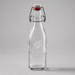 12 bottiglia in vetro quadrata con chiusura meccanica 250 ml (0.25 l) – da riempire per succo, sciroppo, liquore, olio e aceto