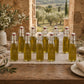 12 bottiglia in vetro quadrata con chiusura meccanica 250 ml (0.25 l) – da riempire per succo, sciroppo, liquore, olio e aceto