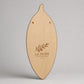 Portamenu in Legno a Forma di foglia di oliva noce scuro, Tavoletta per Ristorante mediterraneo, Clipboard Personalizzata Incisione Logo