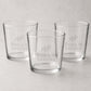 Set 12 Bicchieri Bassi Personalizzati Incisione Logo, Tumbler Mini 22,5 cl per Osteria Ristorante Bar, Bicchieri dVino e Acqua Incisi Laser