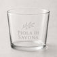 Set 12 Bicchieri Bassi Personalizzati Incisione Logo, Tumbler Mini 22,5 cl per Osteria Ristorante Bar, Bicchieri dVino e Acqua Incisi Laser