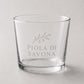 Set 12 Bicchieri Bassi Personalizzati Incisione Logo, Tumbler Mini 22,5 cl per Osteria Ristorante Bar, Bicchieri dVino e Acqua Incisi Laser