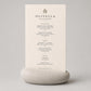 Portamenu Design Sasso in Stampa 3D, Segnatavolo Organico PLA Effetto Pietra, Espositore Menu Minimalista per Ristorante Bistro Caffetteria
