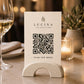 Portamenu da tavolo effetto marmo in stampa 3D – supporto ad arco per menu, QR code e cartoncini