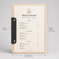Portamenu a bacchetta moderno Formato A4 Tavoletta per Ristorante Pizzeria e Trattoria, Personalizzato Incisione Logo