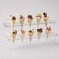 Supporto per coni gelato , supporto acrilico per coni gelato con 12 fori supporto a due livelli in acrilico per cupcake, popcorn, ristorante