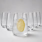 Bicchieri Acqua Gin Tumbler Vetro | Set di 6 | 430 ML | | Ideale per la Casa, Ristorante e Ricevimenti | Adatto alla Lavastoviglie