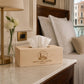 Scatola Porta fazzoletti con Fondo, Legno, Beige, 25 x 13 x 9 cm Porta fazzoletti in legno personalizzato con incisione laser