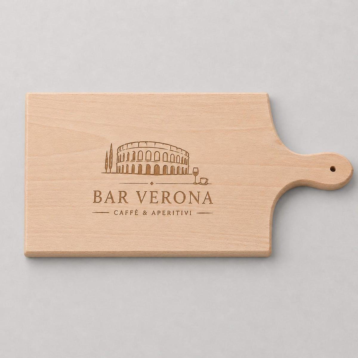 Set 10 Taglieri da Cucina con Manico, 100% Legno Faggio, Perfetto per Tagliare Servire,Dimensioni 40x20x2hcm, Alta Resistenza, Made in Italy