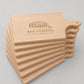 Set 10 Taglieri da Cucina con Manico, 100% Legno Faggio, Perfetto per Tagliare Servire,Dimensioni 40x20x2hcm, Alta Resistenza, Made in Italy