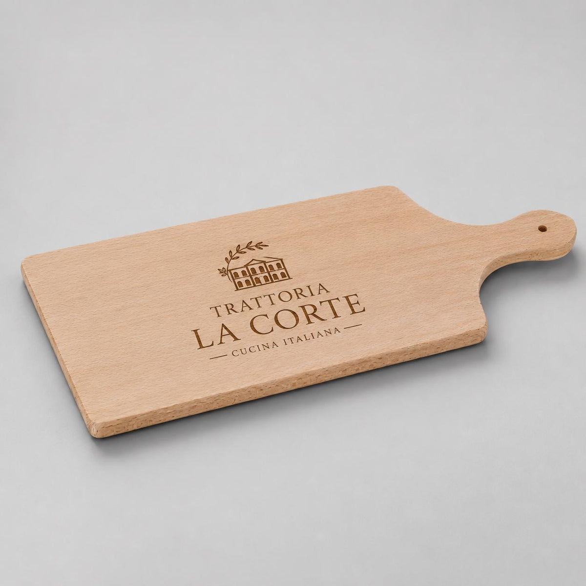 Set 10 Taglieri In Legno con Manico , 35×16x2h cm, 100% Legno Faggio Tagliere Verdure, Frutta, Salame, Made in Italy, 10 Pezzi