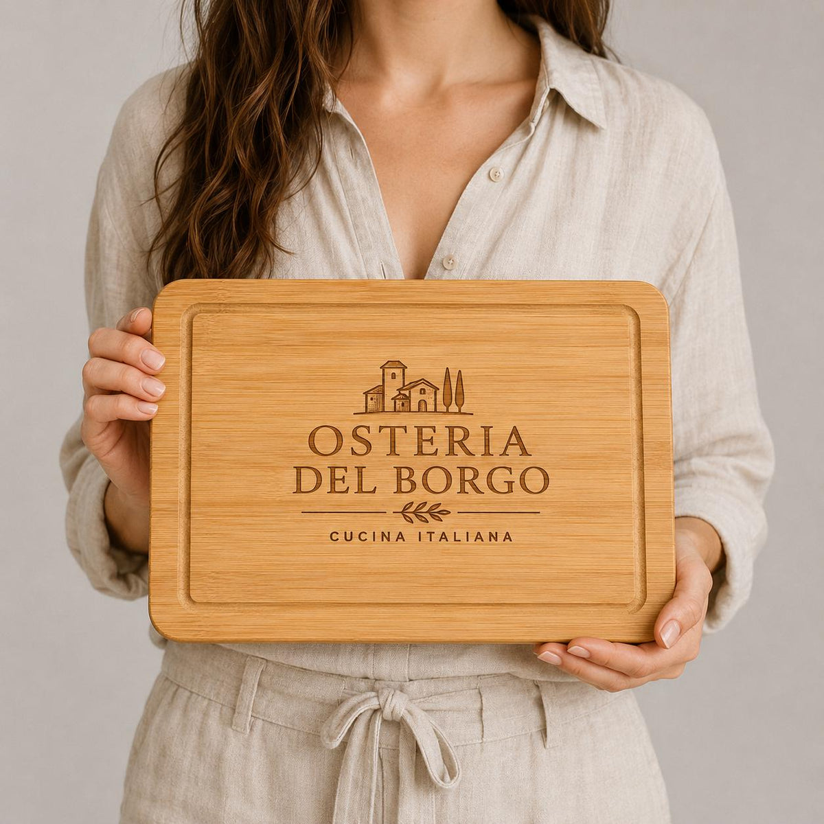 Set di 10 Taglieri in Legno 22x15 - Tagliere Compatto per Antipasti, Aperitivi, Stuzzichini - Vassoi Rustici per Cucina, Servizio in Tavola