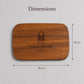 Set di 4 taglieri in legno di acacia, 28 x 20 cm personalizzato con incisione laser. ideale per colazioni come bomboniera per regalo nozze