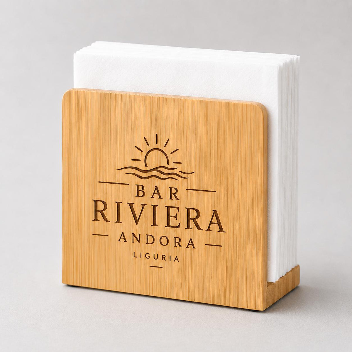 Portatovaglioli in Bambu per Bar,Porta Tovaglioli da Tavolo di Piccolo in Legno, , Dispenser per Fazzoletti per Ristorante