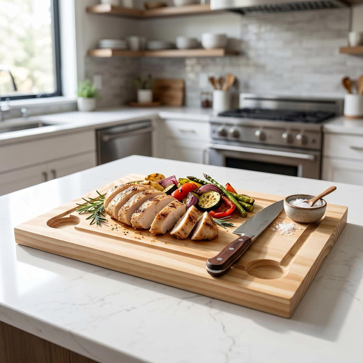 Set da 6 Piatti in Legno - Rettangolari - Piatti per Servire Pizza, Carne, Pollo - Tavoli Set - 30 x 20 cm Ideali Aperitivo Pane
