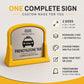 Targa Prenotazione Taxi Personalizzata Linea Tassametro | Segnaletica Hotel Reception in Rowmark e PLA 3D | Pezzo Singolo
