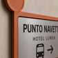 Targa Punto Navetta Personalizzata Linea Fermata | Segnaletica Shuttle Hotel in Rowmark e PLA 3D | Pezzo Singolo