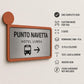 Targa Punto Navetta Personalizzata Linea Fermata | Segnaletica Shuttle Hotel in Rowmark e PLA 3D | Pezzo Singolo