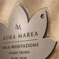 Targa a Loto Sala Meditazione Personalizzata | Plexiglas e Rowmark ABS | 4 Fori Ø10 mm | Pezzo Singolo