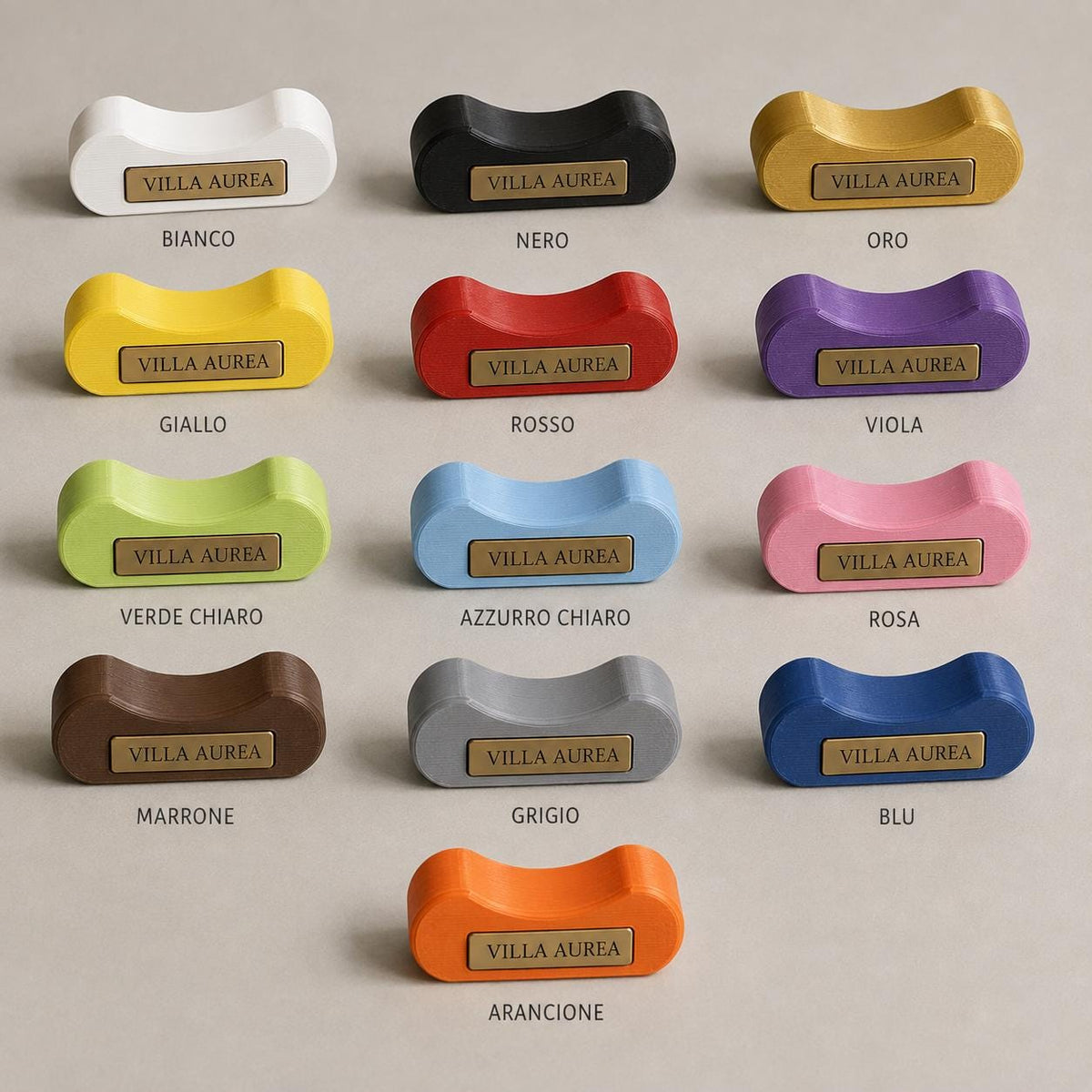 Set da 10 Poggiaposate Personalizzati | Supporti Posate in PLA e Rowmark Inciso per Ristoranti e Hotel