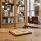 Lascia una recensione google  in legno noce scuro con incisione personalizzata logo per ristorante bar pub locale rustico (Copia)