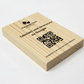 Totem in legno con QR Code inciso – Recensioni Google 5 stelle