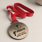 medaglia in abs effetto argento acciaio con incisione per gare competioni corse maratone