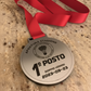 medaglia in abs effetto argento acciaio con incisione per gare competioni corse maratone