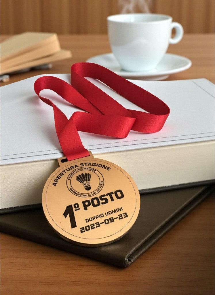 medaglia in abs effetto argento acciaio con incisione per gare competioni corse maratone