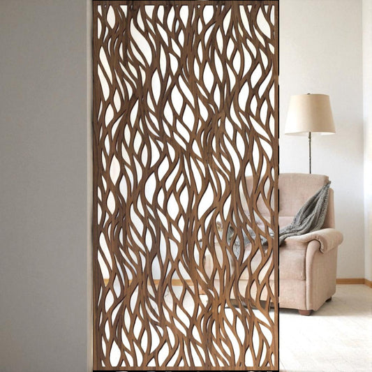 onda mossa pannello legno traforato non verniciati interni esterni taglio laser decorazione casa, quadro, fai da te,