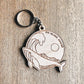 Portachiavi in Legno Personalizzato forma sagomata con Incisione Laser - Stile Retro &amp; Boho Chic