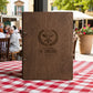 portamenu a5 Portamenu 10-50-100 pz in legno  personalizzati con incisione laser logo ristorante