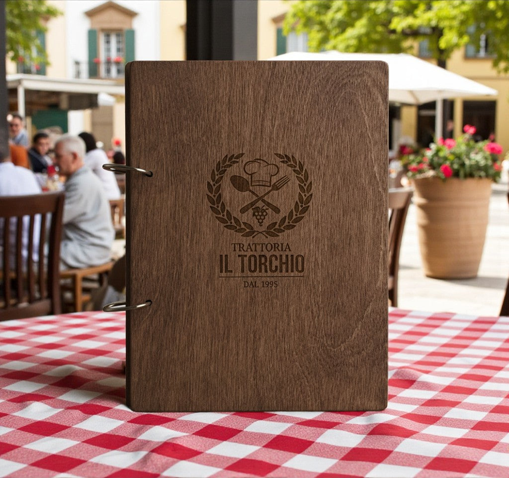 Portamenù in legno Personalizzati con Incisione Laser: Eleva la Tua Esperienza Gastronomica