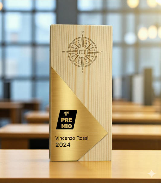 Trofeo blocco oro in pino massello, premio quadrato personalizzato abbinato a cornice flessibile in ottone, targa di riconoscimento, targa per traguardo raggiunto