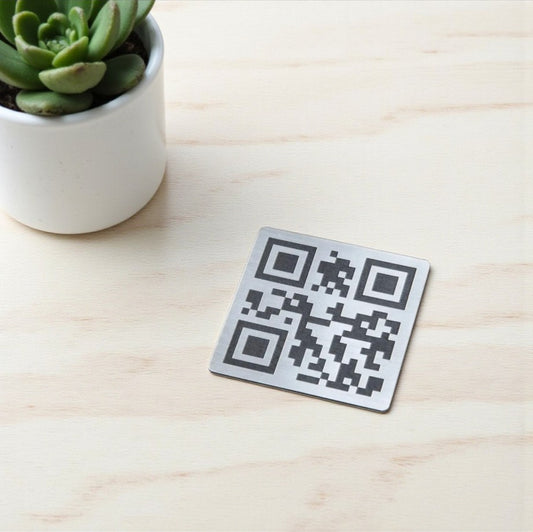 qr code quadrati economici in acciaio abs da tavolo Portamenu 10-50-100 pz personalizzati con incisione laser logo