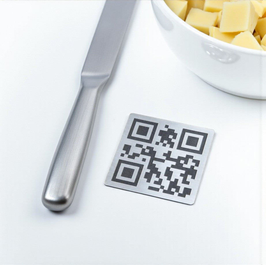 qr code quadrati economici in ottone abs da tavolo Portamenu 10-50-100 pz personalizzati con incisione laser logo