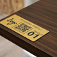 qr code tavolo ristorante economici in ottone per menu abs da tavolo Portamenu
