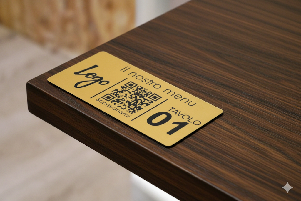 qr code tavolo ristorante economici in ottone per menu abs da tavolo Portamenu