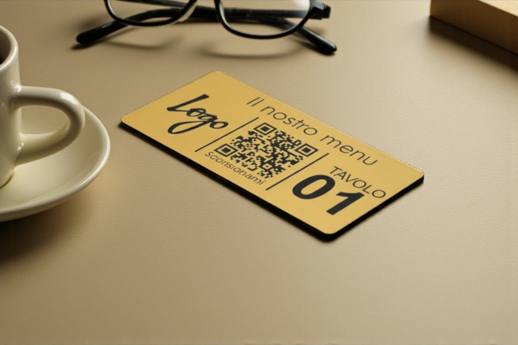 qr code tavolo ristorante economici in ottone per menu abs da tavolo Portamenu