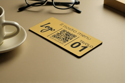 qr code tavolo ristorante economici in ottone per menu abs da tavolo Portamenu