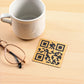 qr code quadrati economici in ottone abs da tavolo Portamenu 10-50-100 pz personalizzati con incisione laser logo