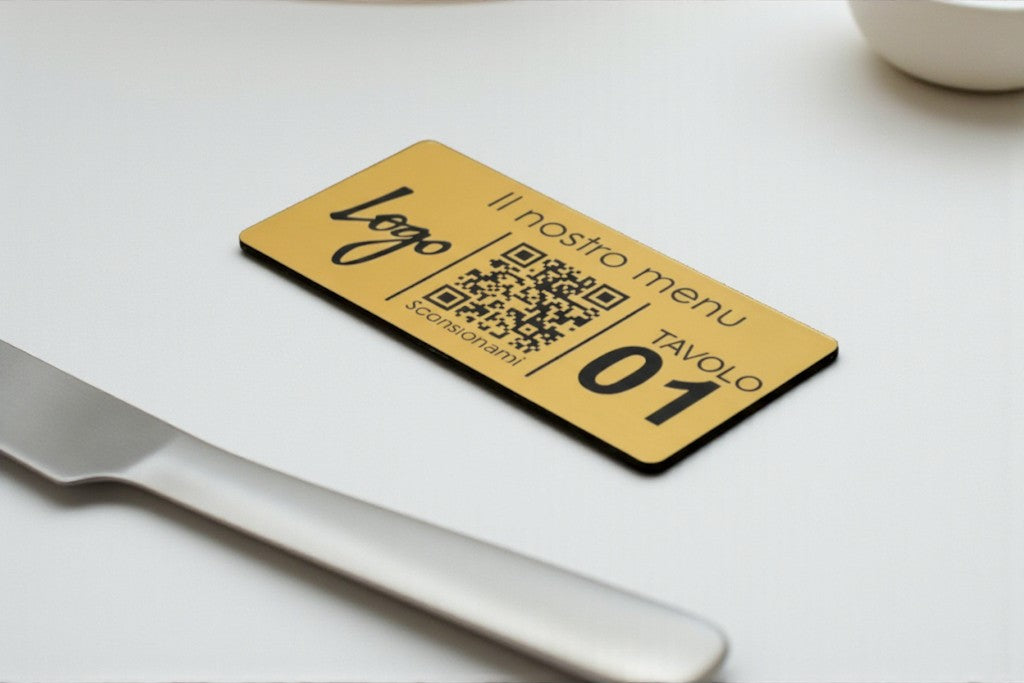 qr code tavolo ristorante economici in ottone per menu abs da tavolo Portamenu